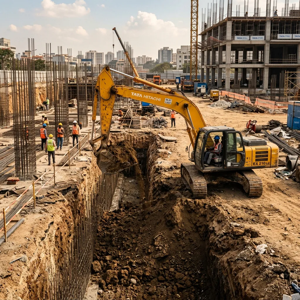 Excavation & Trenching Services for Industrial Projects in Coimbatore - Sri Vari Constructions